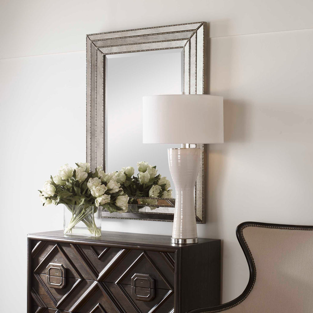 Seymour Antique Silver Mirror