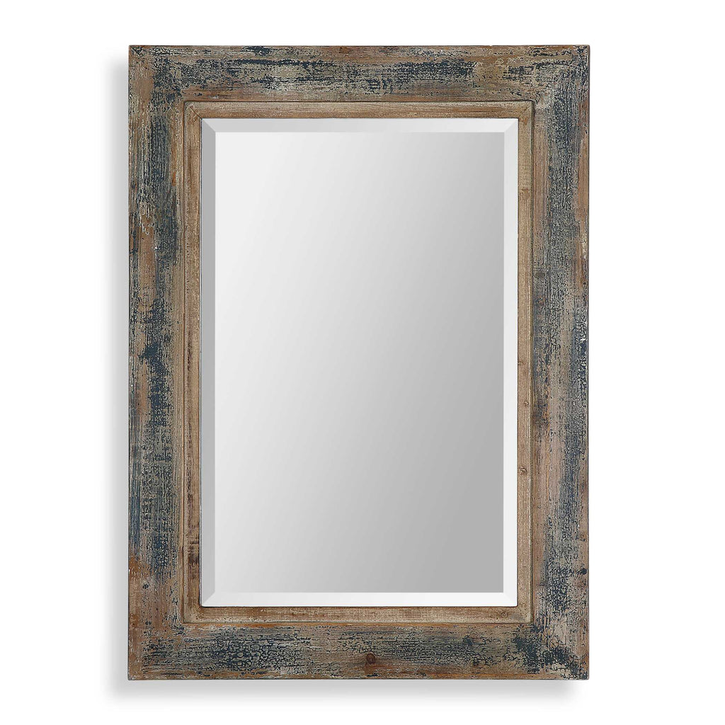 Bozeman Distressed Blue Mirror