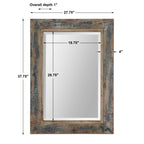 Bozeman Distressed Blue Mirror