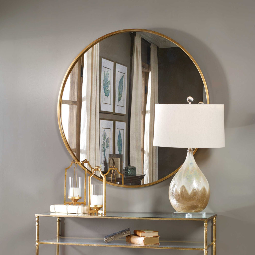 Junius Round Gold Mirror