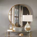 Junius Round Gold Mirror