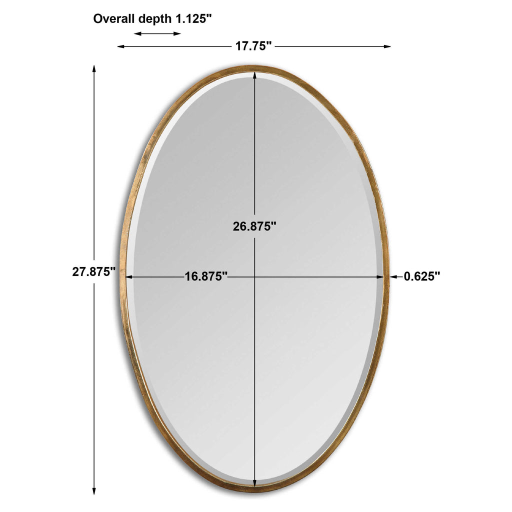 Herleva Gold Oval Mirror
