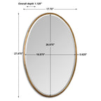 Herleva Gold Oval Mirror