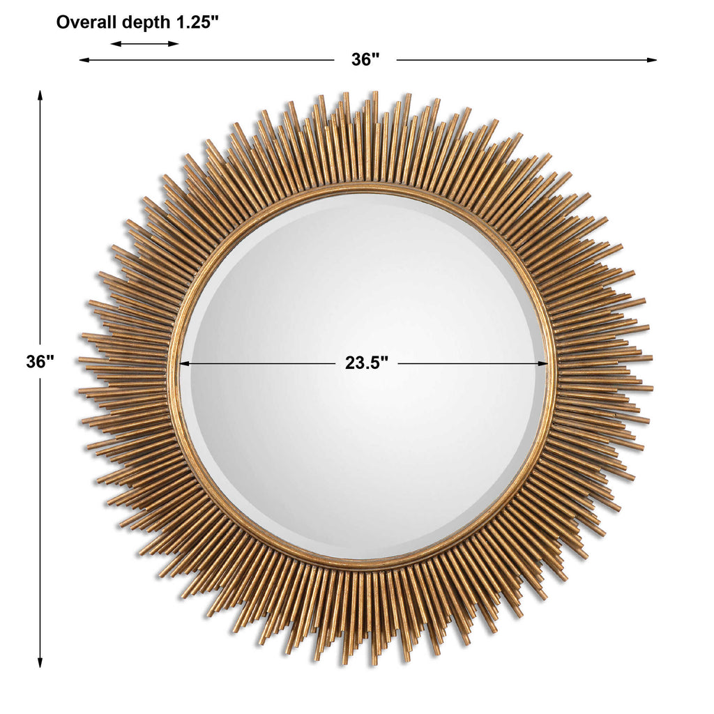 Marlo Round Gold Mirror