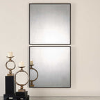 Matty Antiqued Square Mirrors Set/2