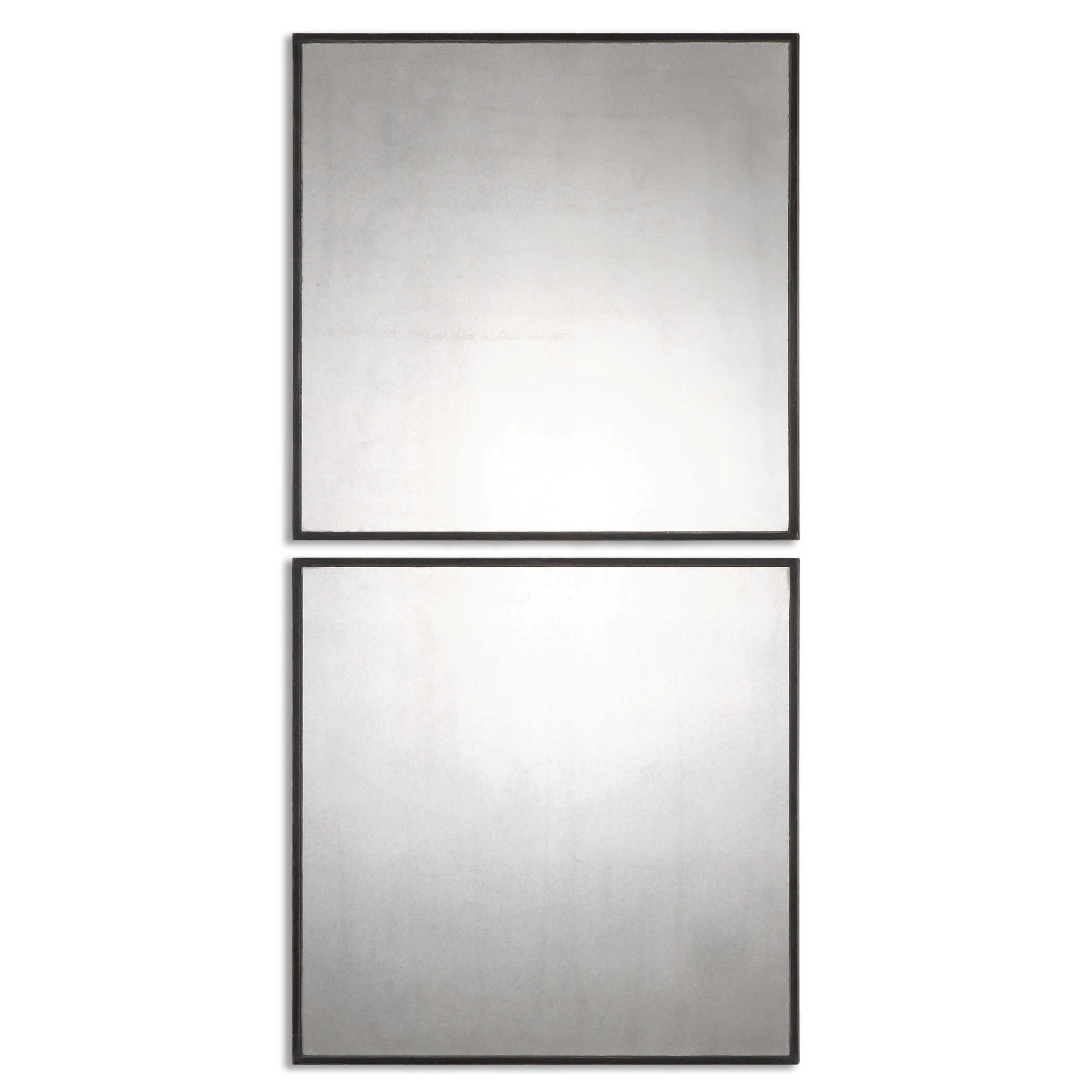 Matty Antiqued Square Mirrors Set/2
