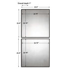 Matty Antiqued Square Mirrors Set/2