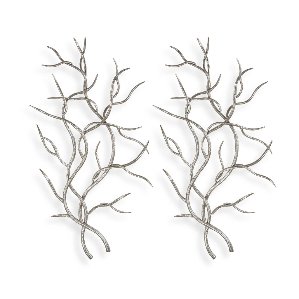 Silver Branches Wall Decor Set/2