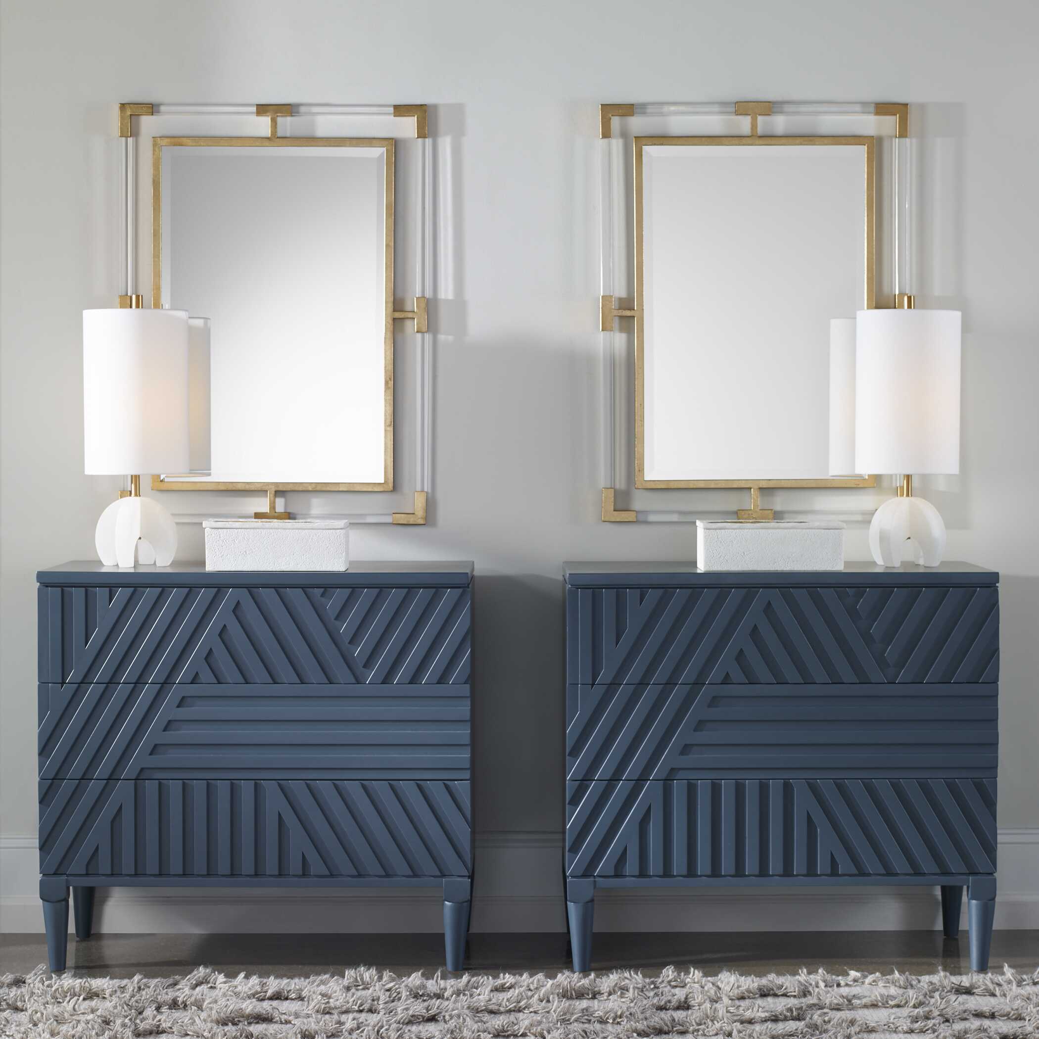 Balkan Modern Gold Wall Mirror