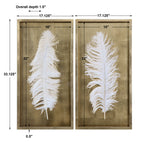 White Feathers Gold Shadow Box Set/2