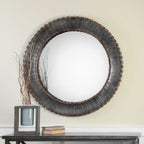 Tanaina Silver Round Mirror