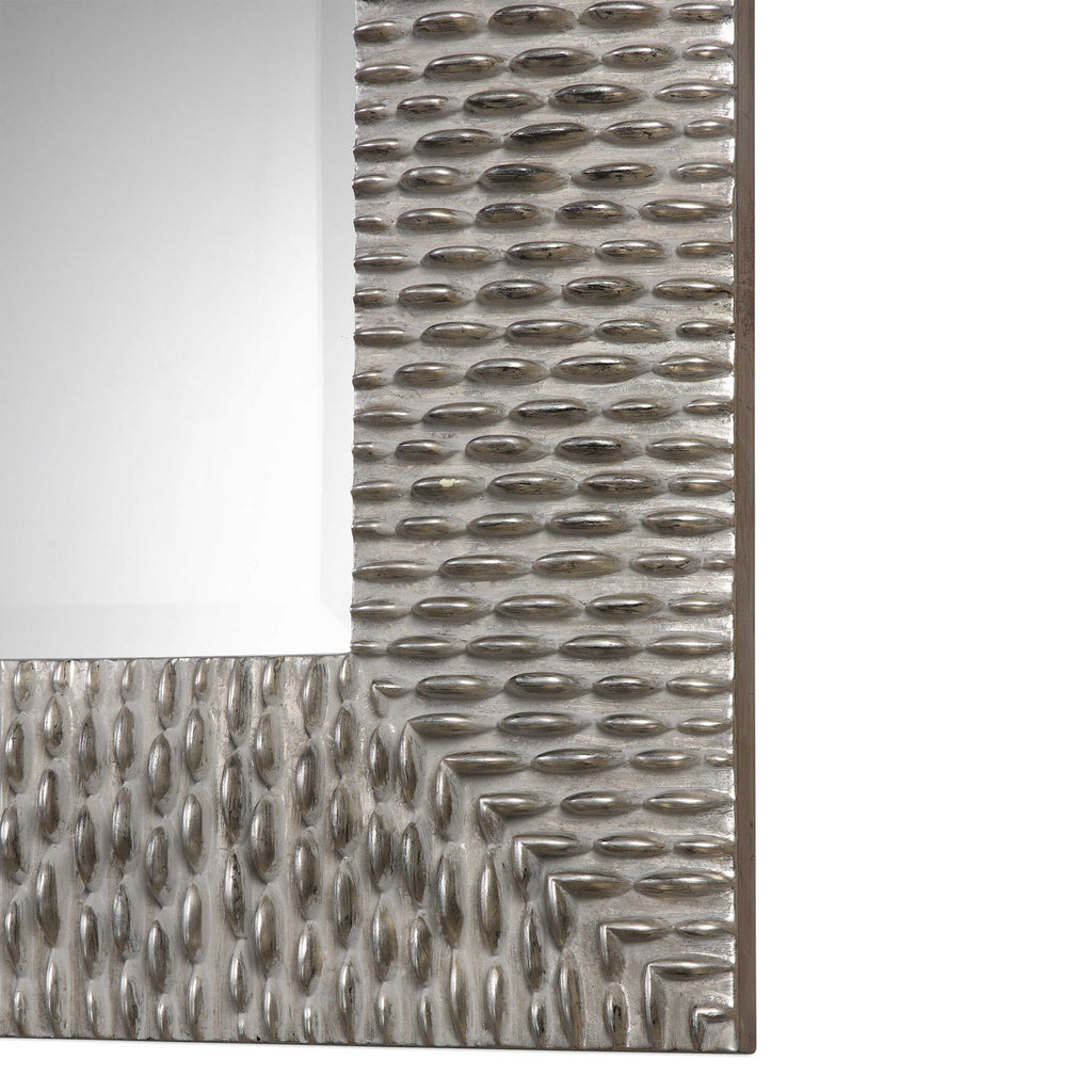 Cressida Distressed Silver Square Mirror