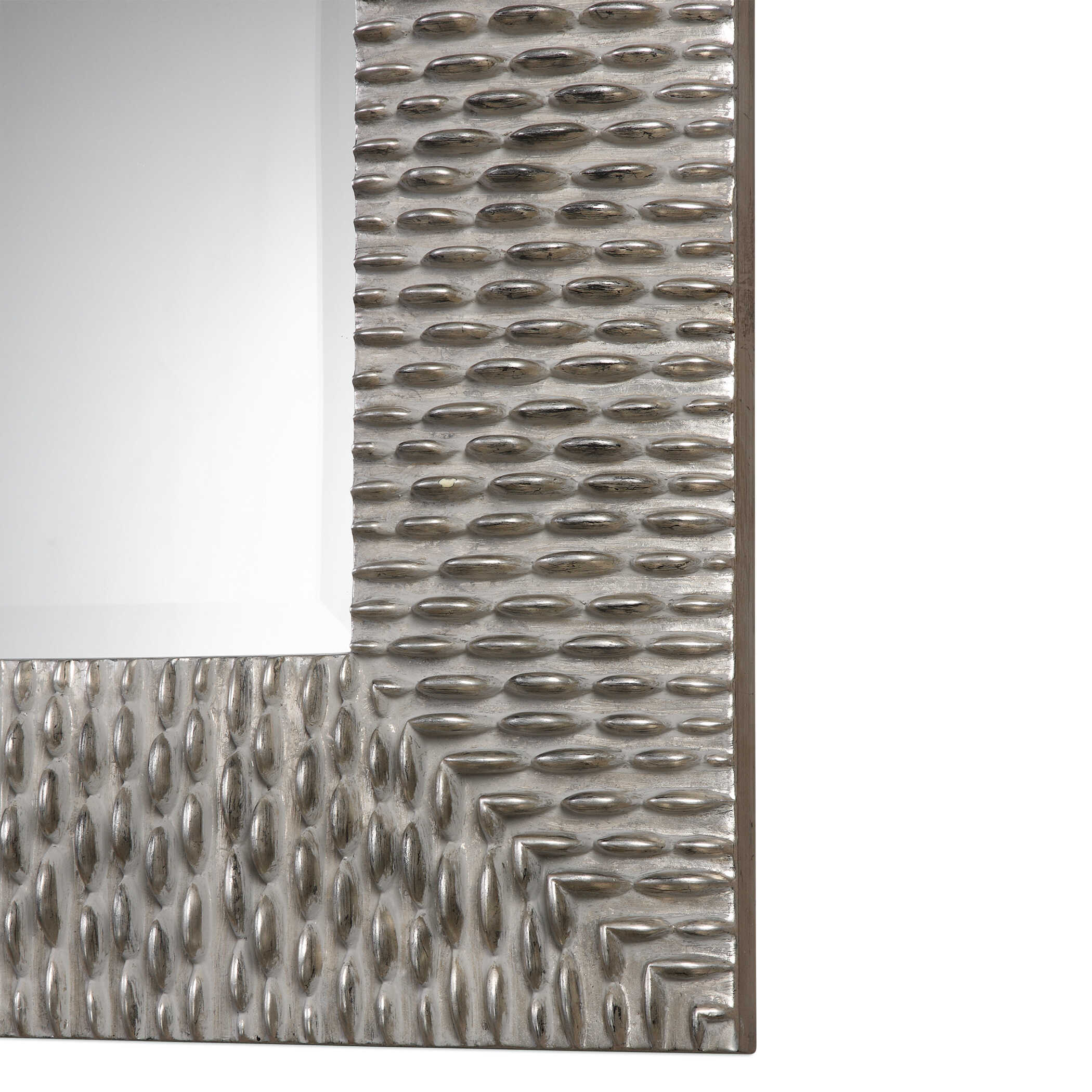 Cressida Distressed Silver Square Mirror