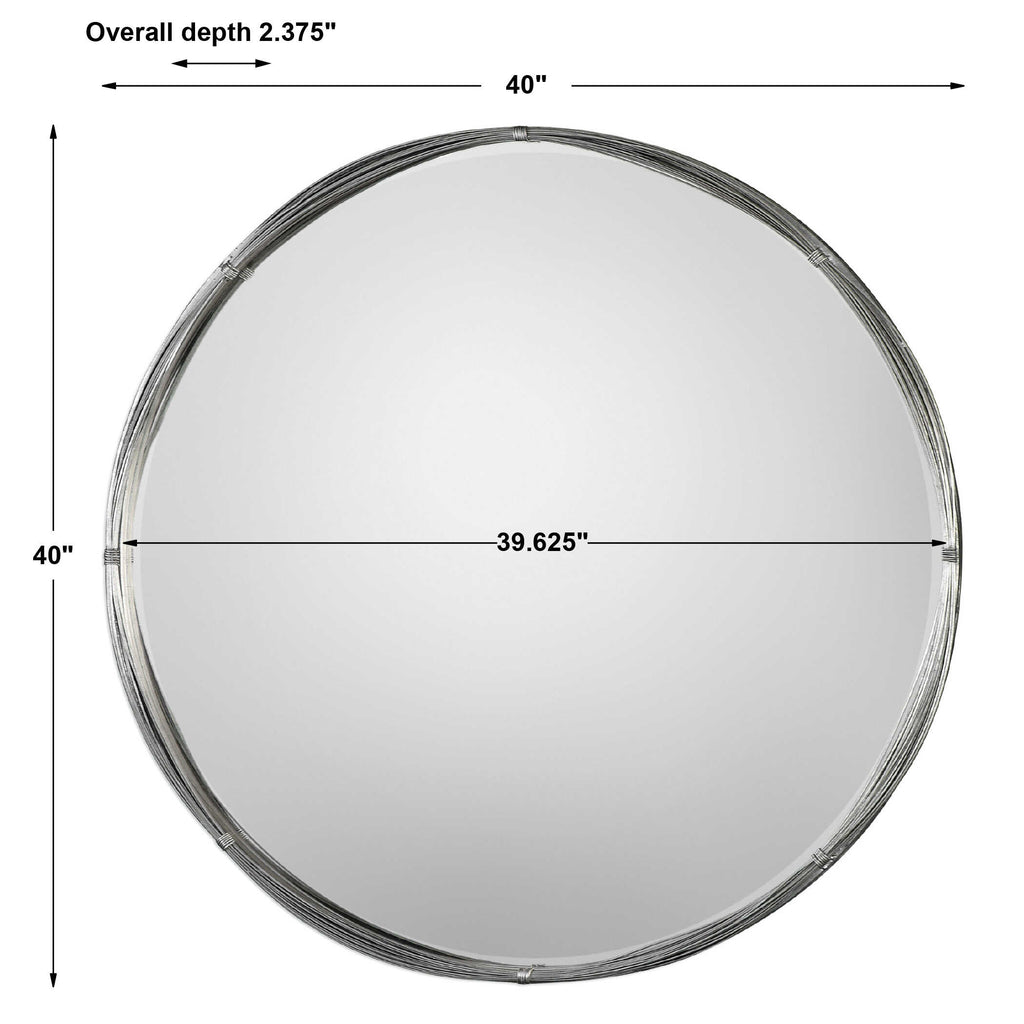 Ohmer Round Metal Coils Mirror