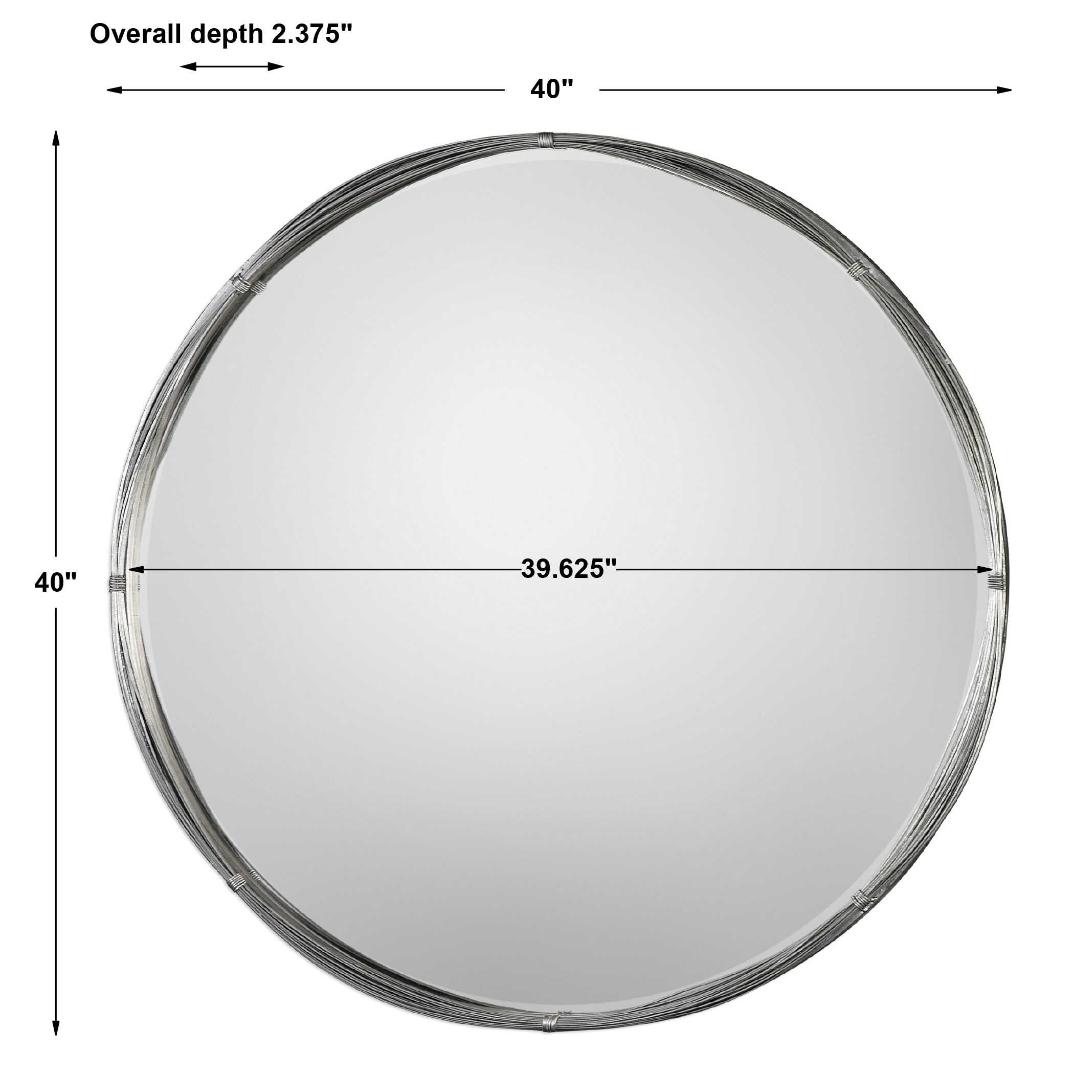 Ohmer Round Metal Coils Mirror