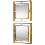 Allick Gold Square Mirrors Set/2