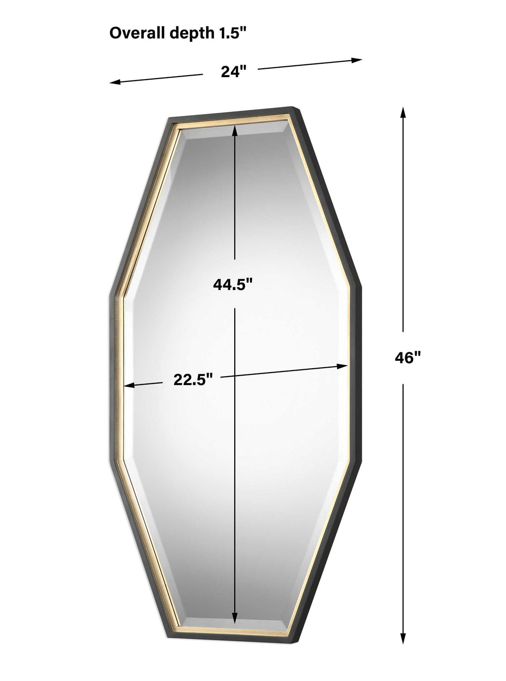 Savion Gold Octagon Mirror