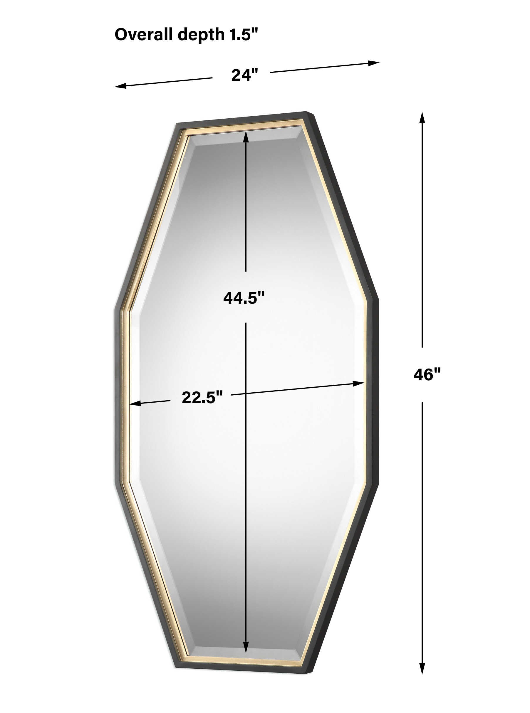 Savion Gold Octagon Mirror