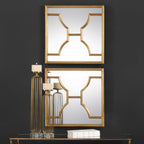 Misa Gold Square Mirrors Set/2
