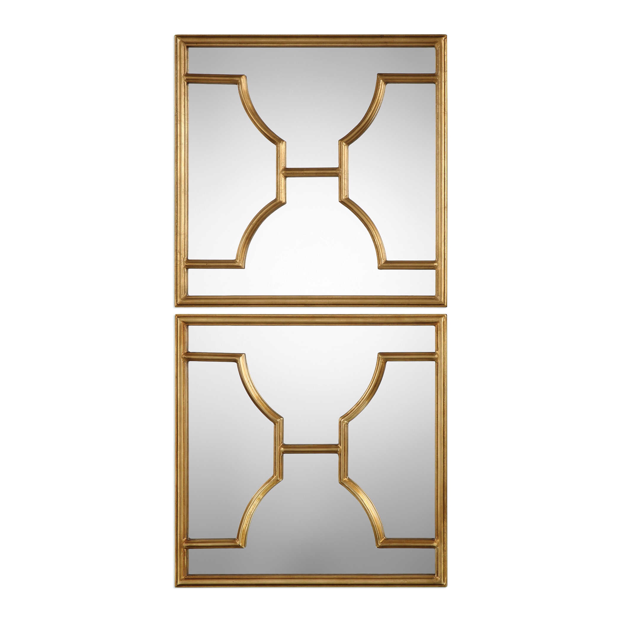 Misa Gold Square Mirrors Set/2