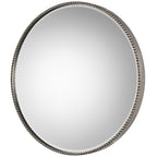 Stefania Beaded Round Mirror