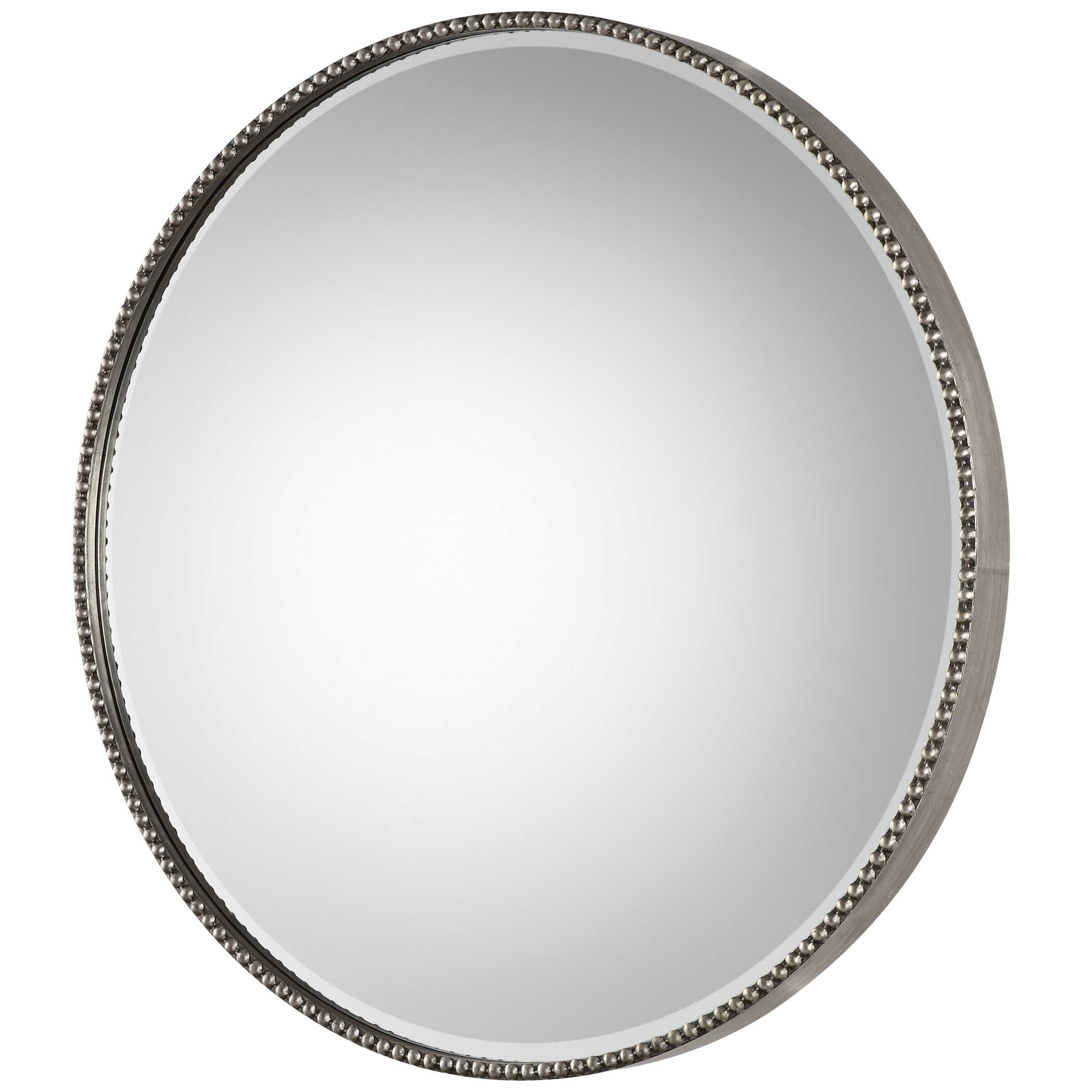 Stefania Beaded Round Mirror