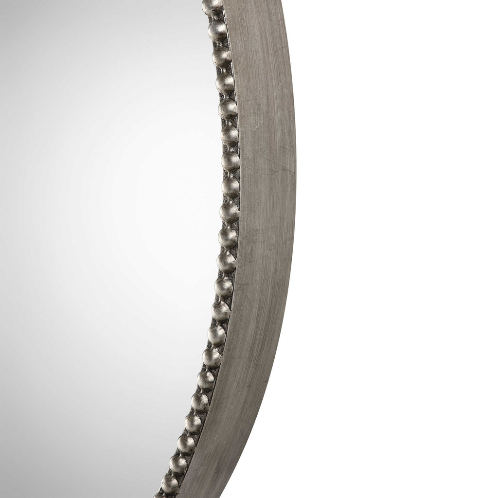 Stefania Beaded Round Mirror