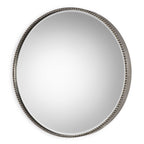 Stefania Beaded Round Mirror
