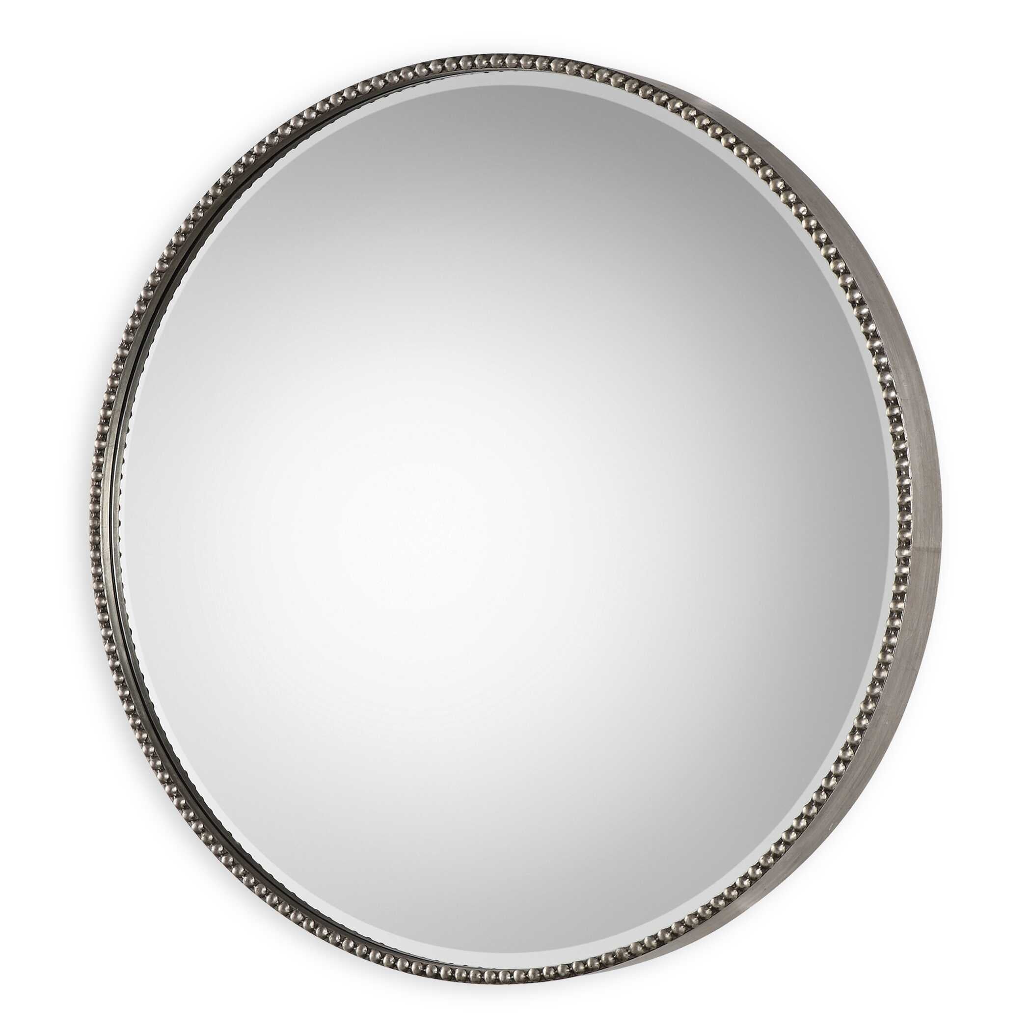 Stefania Beaded Round Mirror