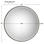 Stefania Beaded Round Mirror