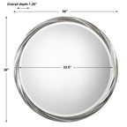 Orion Silver Round Mirror