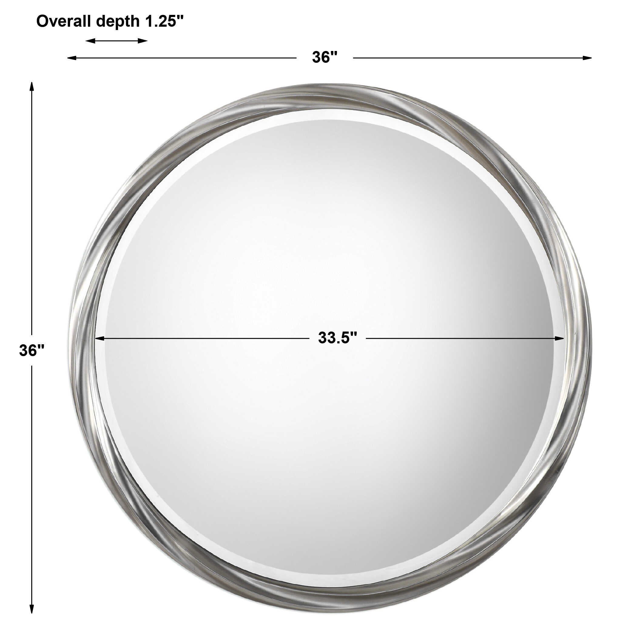 Orion Silver Round Mirror