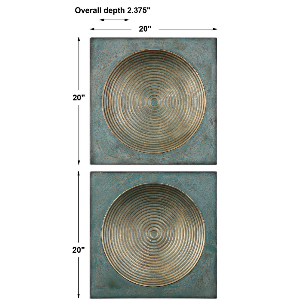Sybil Antique Gold Squares Set/2