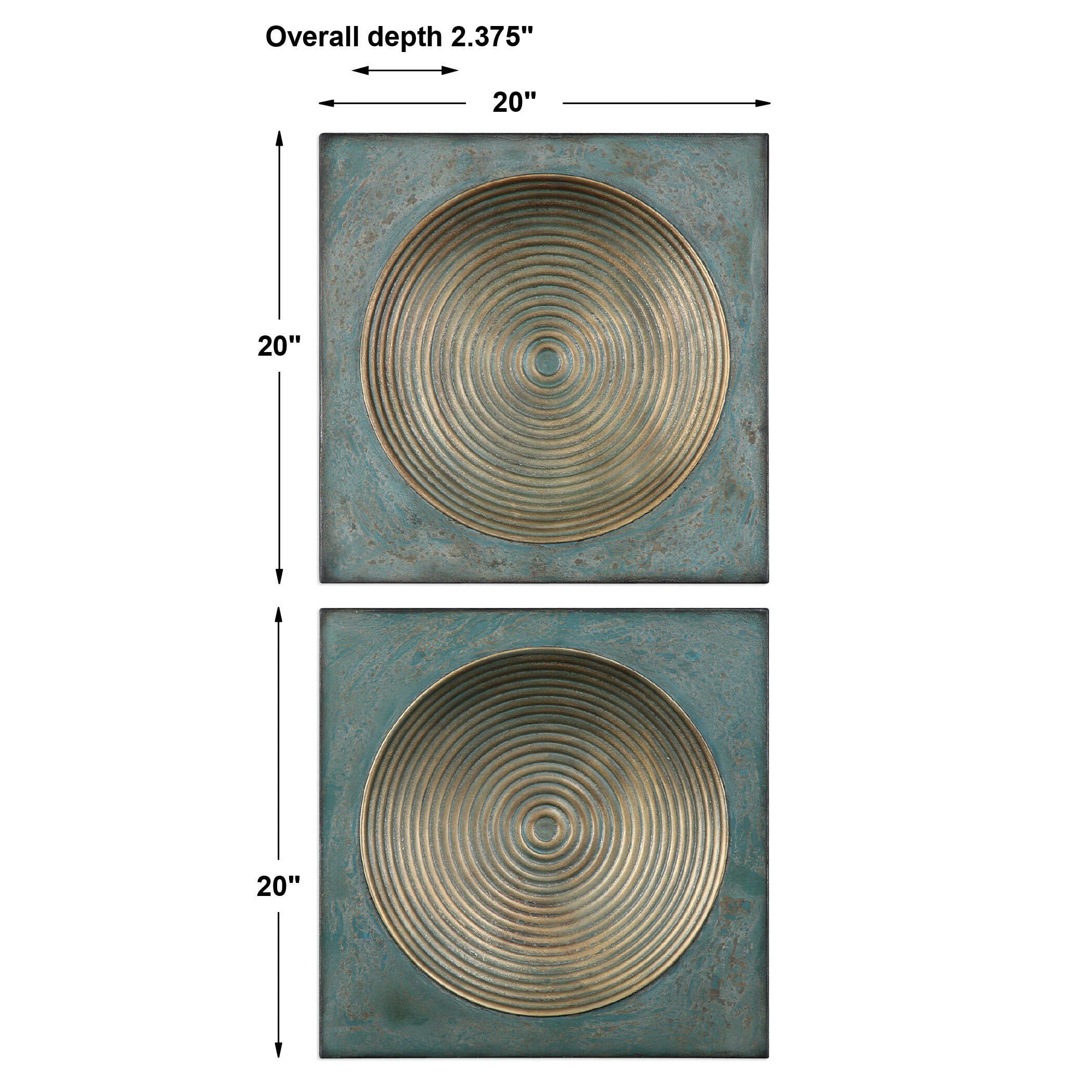 Sybil Antique Gold Squares Set/2