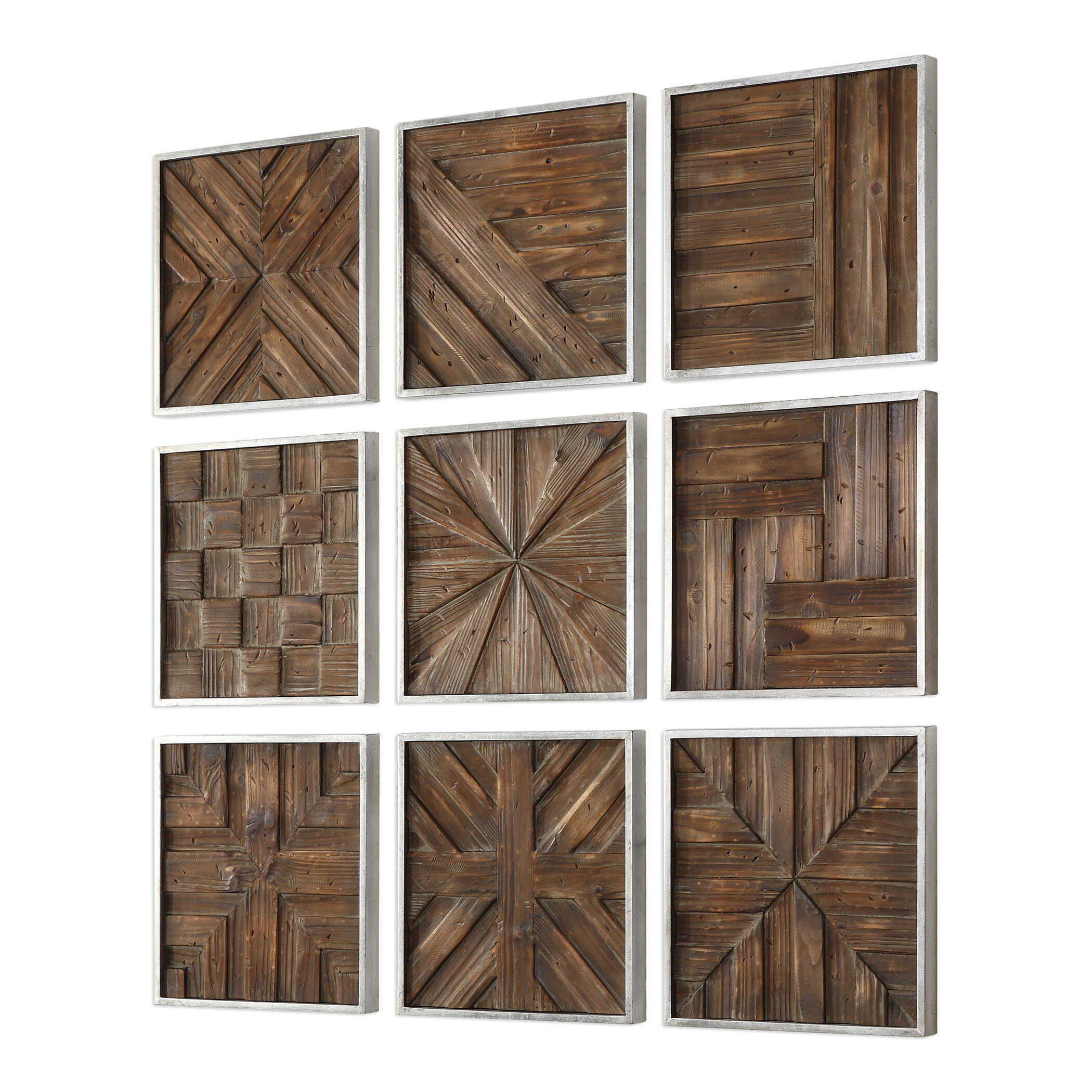 Bryndle Rustic Wooden Squares Set/9