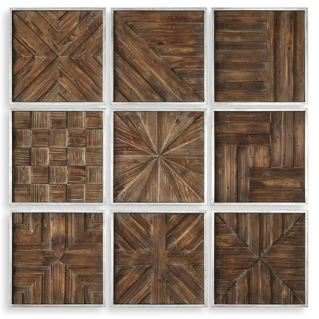 Bryndle Rustic Wooden Squares Set/9
