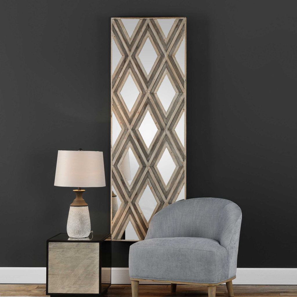 Tahira Geometric Argyle Pattern Wall Mirror