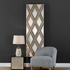 Tahira Geometric Argyle Pattern Wall Mirror