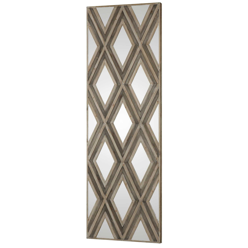 Tahira Geometric Argyle Pattern Wall Mirror