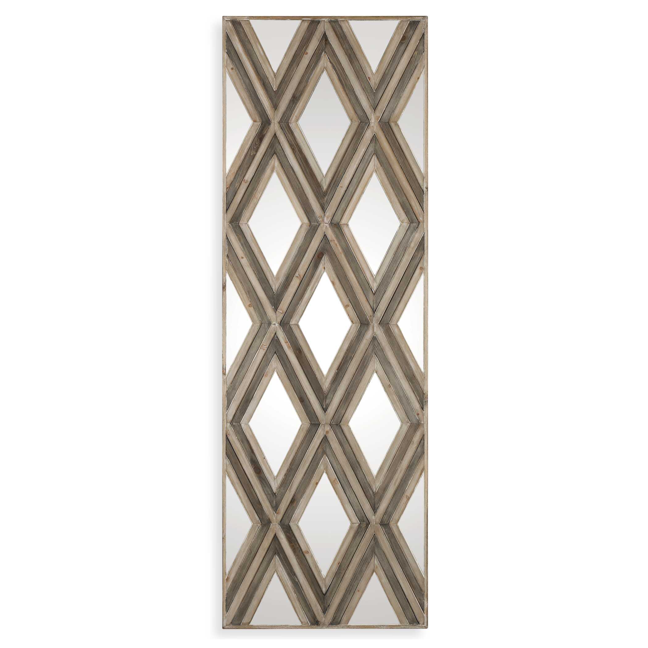 Tahira Geometric Argyle Pattern Wall Mirror