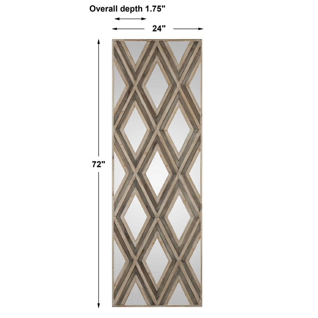 Tahira Geometric Argyle Pattern Wall Mirror