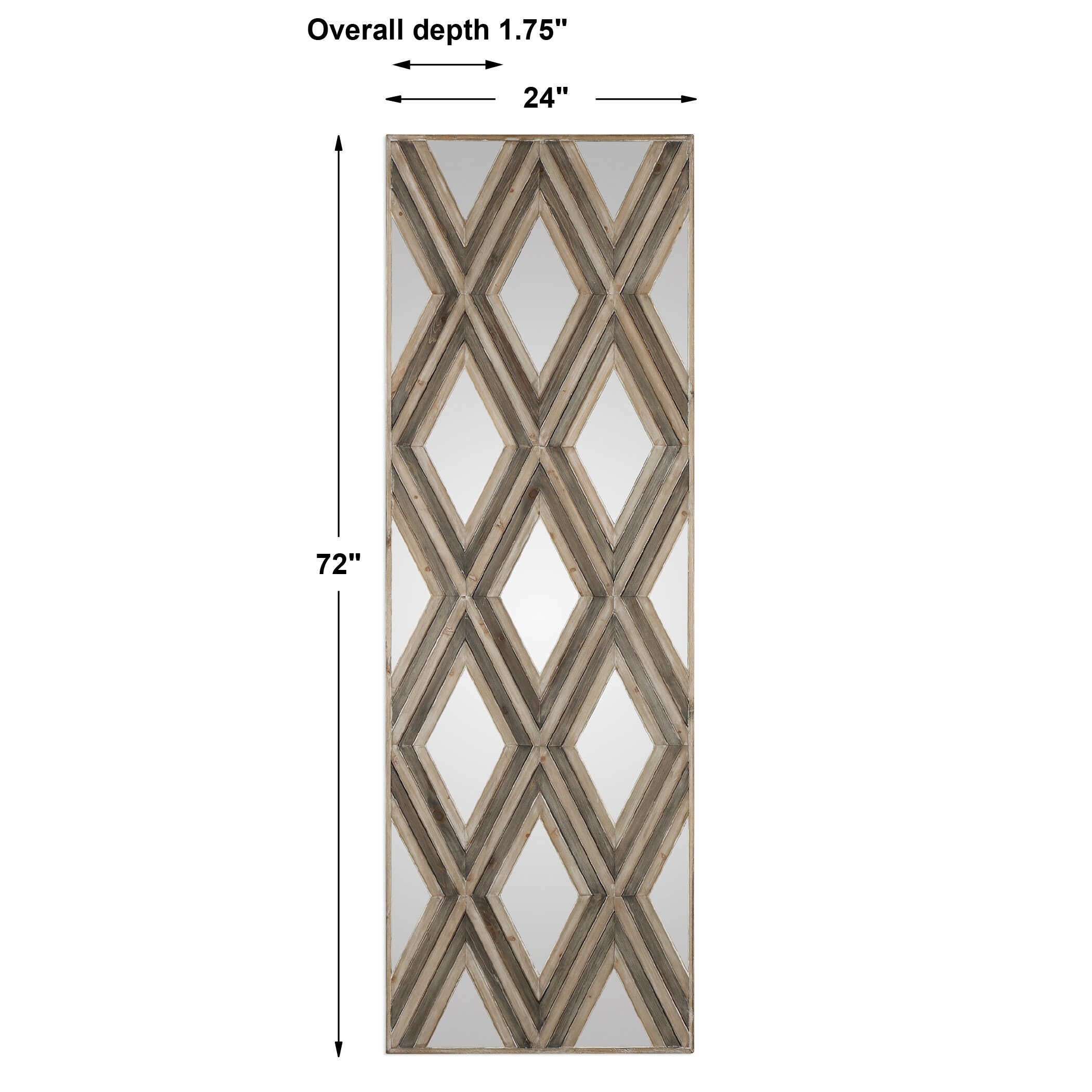 Tahira Geometric Argyle Pattern Wall Mirror