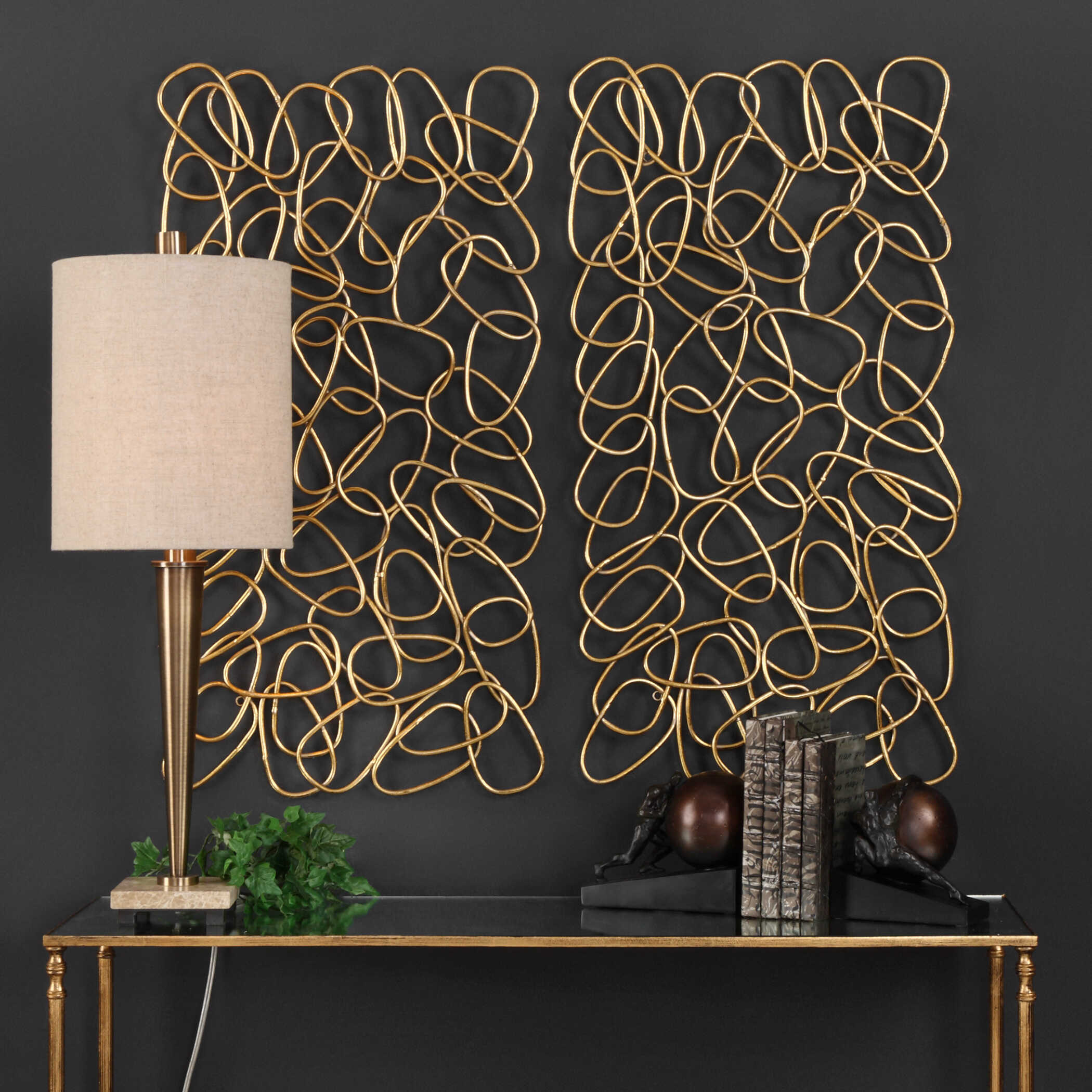 In The Loop Gold Wall Decor Set/2