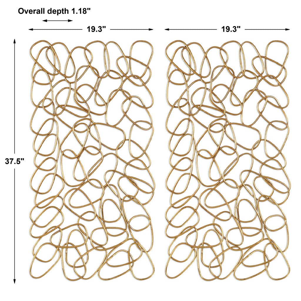 In The Loop Gold Wall Decor Set/2