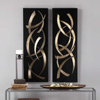 Brushstrokes Metal Wall Decor Set/2
