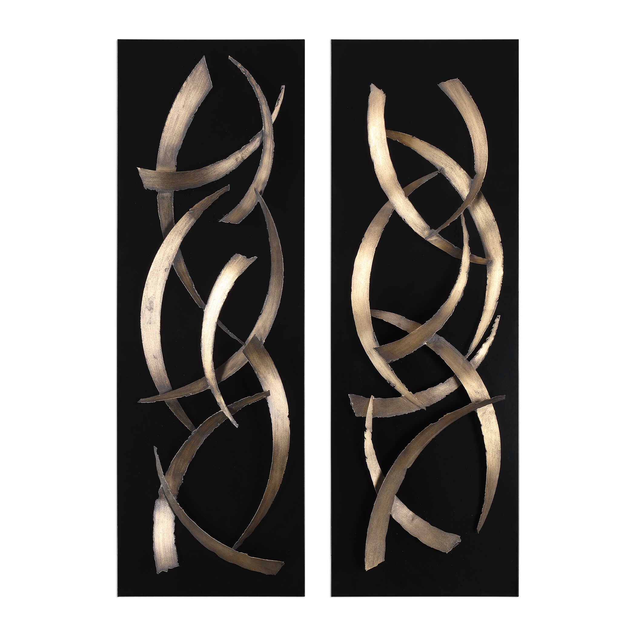 Brushstrokes Metal Wall Decor Set/2
