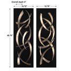 Brushstrokes Metal Wall Decor Set/2