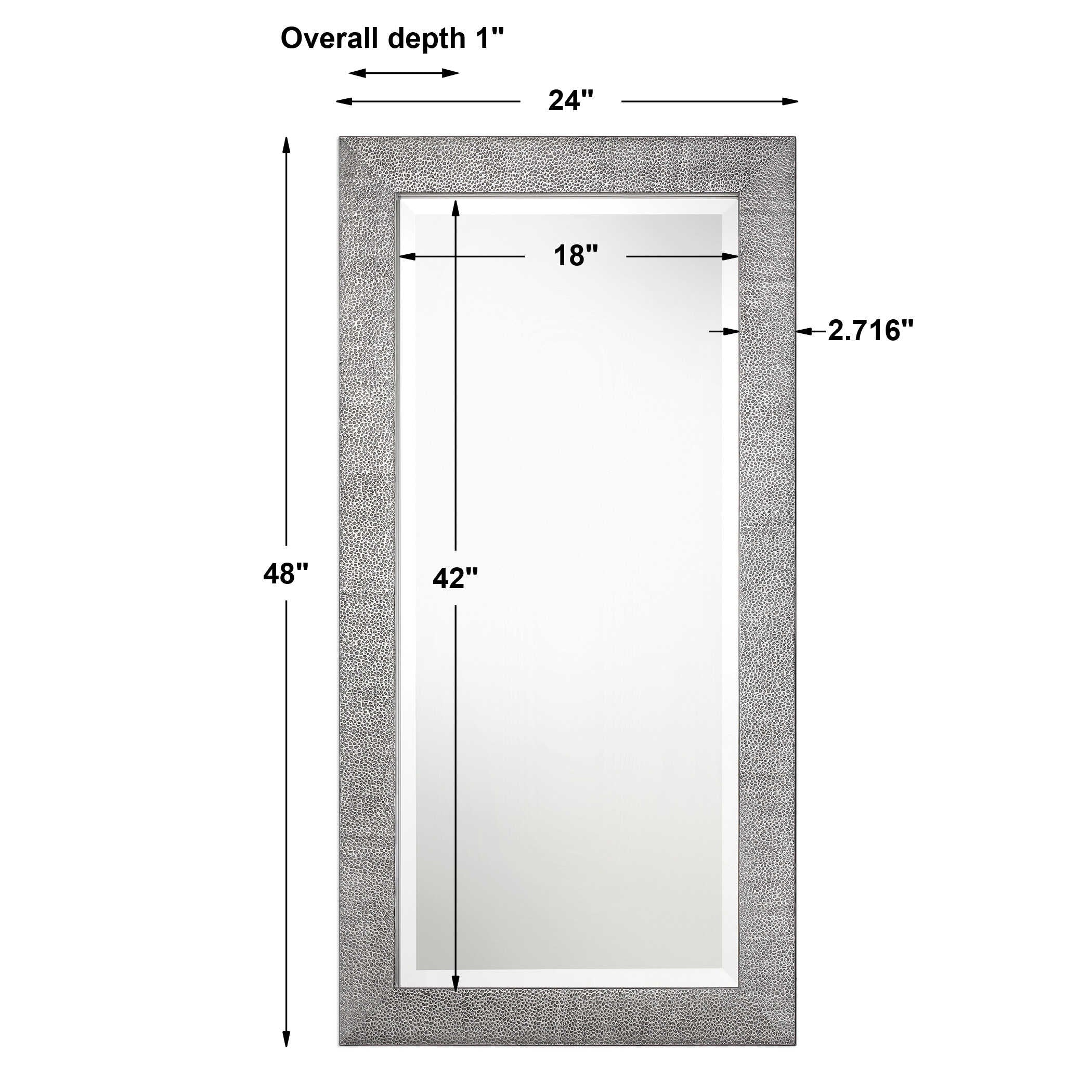 Tulare Metallic Silver Mirror