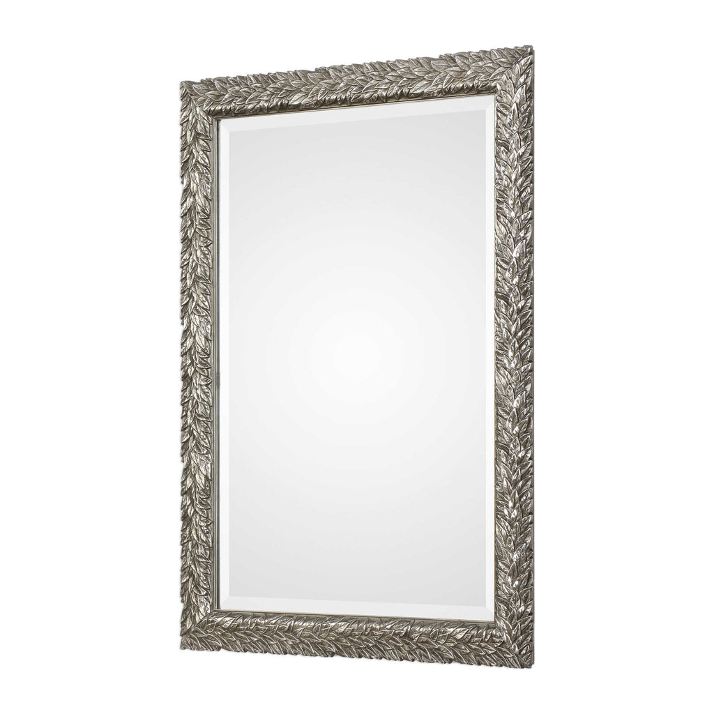 Evelina Silver Leaves Mirror
