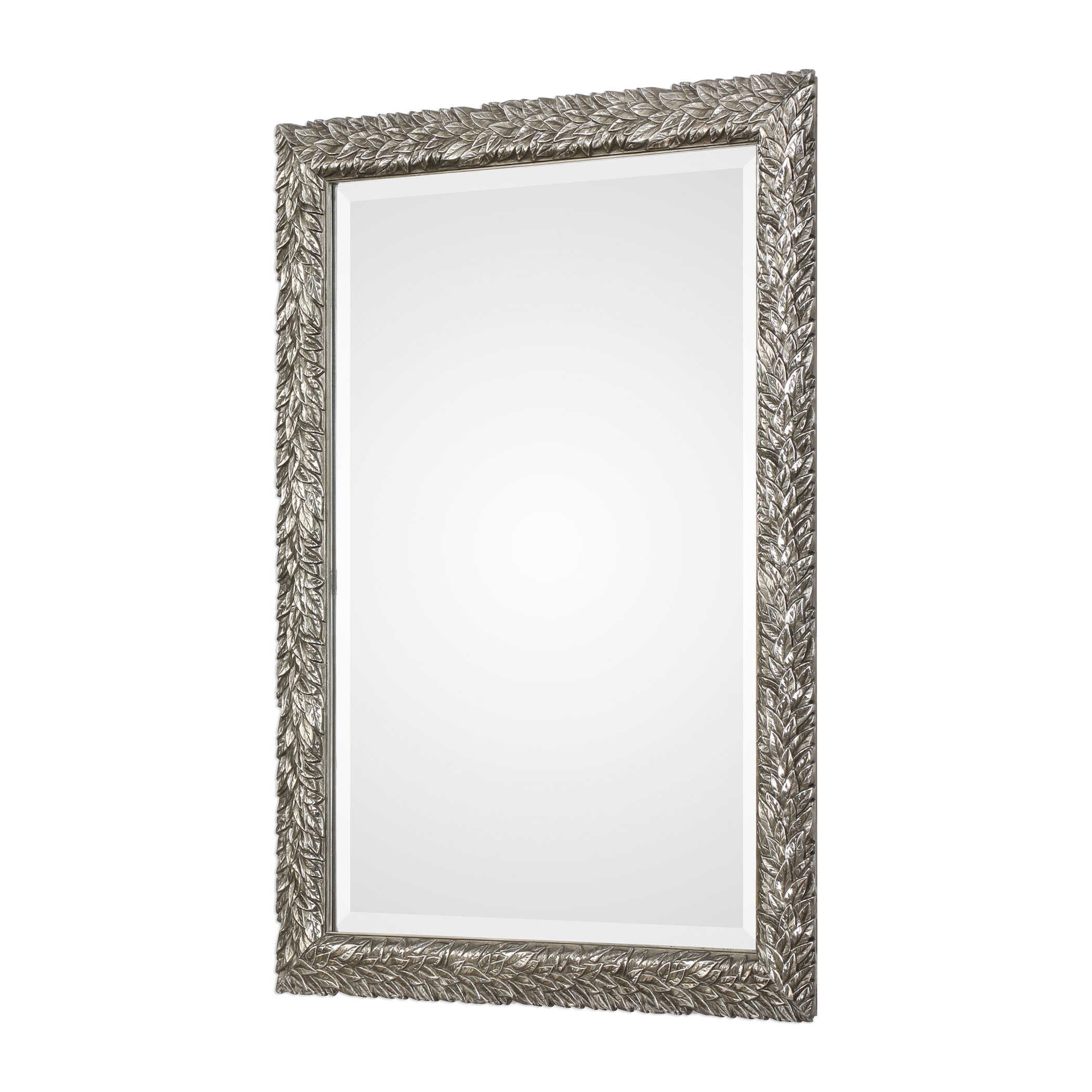 Evelina Silver Leaves Mirror